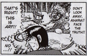 A panel from "Even a Monkey Can Draw Manga"